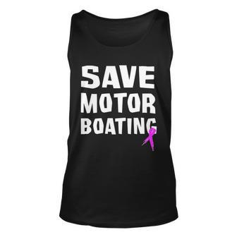 Save Motor Boating Breast Cancer Unisex Tank Top - Monsterry CA