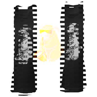 Saxophone Player Pug Graphic Design Printed Casual Daily Basic Unisex Tank Top - Thegiftio UK