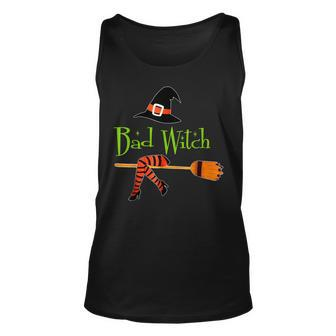 Scary Bad Witch Fly Broomstick Halloween Costume Good Witch Unisex Tank Top - Seseable