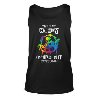 Scary Coming Out Costume Gay Halloween Funny Lgbt Pride Men Women Tank Top Graphic Print Unisex - Thegiftio UK