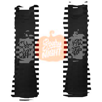 Scary Night Pumpkin Halloween Quote Unisex Tank Top - Monsterry