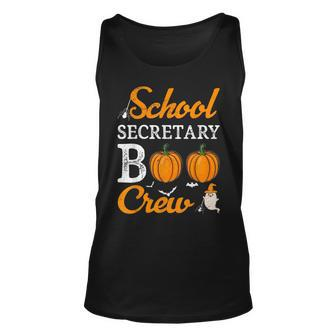 School Secretary Boo Crew Halloween School Office Squad Unisex Tank Top - Seseable