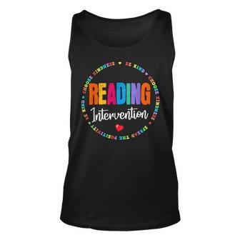 School Support Specialist Teacher Squad Reading Intervention V2 Unisex Tank Top - Seseable