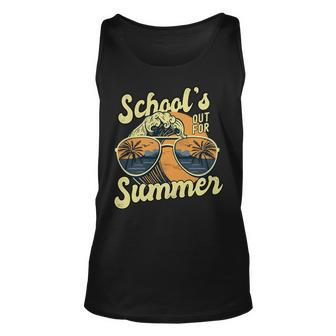 Schools Out For Summer For Teacher Cool Last Day Vintage Unisex Tank Top - Seseable