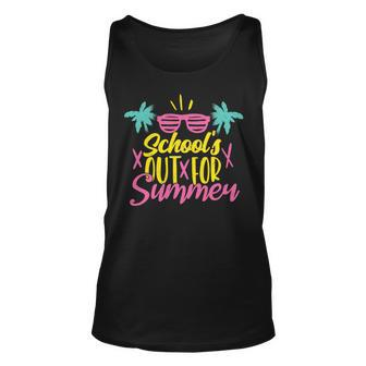 Schools Out For Summer Teacher Cool Retro Vintage Last Day Unisex Tank Top - Seseable