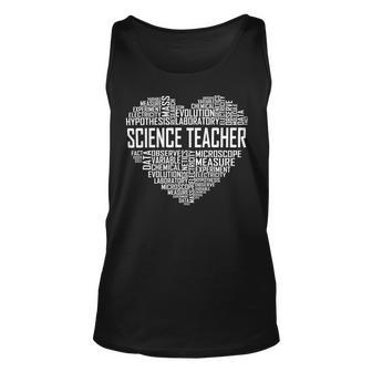 Science Teacher Heart Proud Science Teaching Design Unisex Tank Top - Seseable