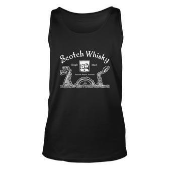 Scotch Whisky T Shirt Loch Ness Monster Shirt Scotland Tee Shirt Scottish Bar Shirt Unisex Tank Top - Monsterry