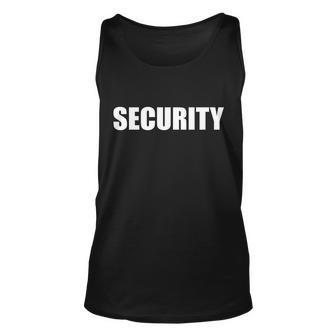 Security Tshirt Unisex Tank Top - Monsterry UK