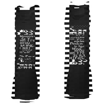 Sees You When Youre Drinking Knows When Youre Shit Faced Ugly Christmas Unisex Tank Top - Thegiftio