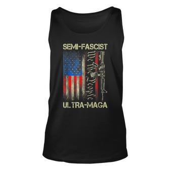 Semi-Fascist Ultra Maga Political Humor Biden Quotes Us Flag Men Women Tank Top Graphic Print Unisex - Thegiftio UK