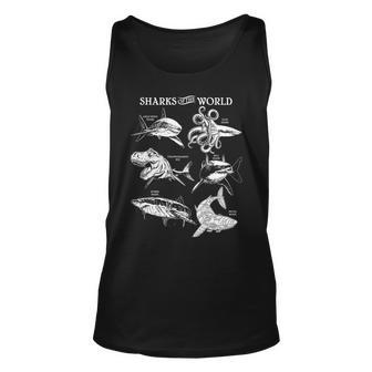 Sharks Of The World Unisex Tank Top - Monsterry