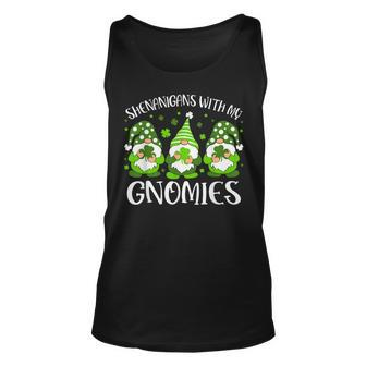 Shenanigans With My Gnomies St Patricks Day Gnome Shamrock Men Women Tank Top Graphic Print Unisex - Thegiftio