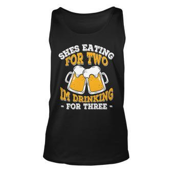 Shes Eating For Two Im Drinking For Three V2 Unisex Tank Top - Thegiftio UK