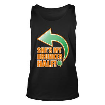 Shes My Drunker Half Funny St Patricks Day Drinking Tshirt Unisex Tank Top - Monsterry AU