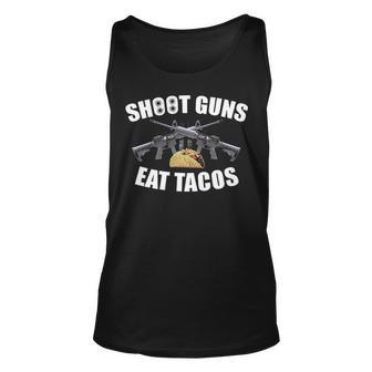 Shoot Guns - Eat Tacos Unisex Tank Top - Seseable