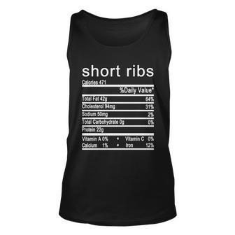 Short Ribs Nutrition Facts Label Unisex Tank Top - Monsterry CA