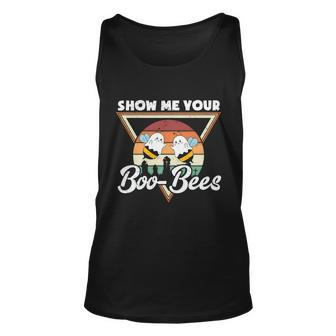 Show Me Your Boo Bees Halloween Quote Unisex Tank Top - Monsterry