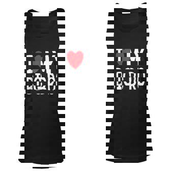 Sibling Quote I Love My Big Bro Heart Brother Unisex Tank Top - Thegiftio