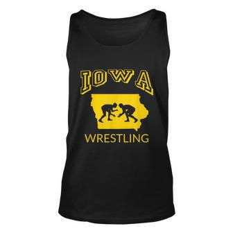 Silhouette Iowa Wrestling Team Wrestler The Hawkeye State Tshirt Unisex Tank Top - Monsterry UK