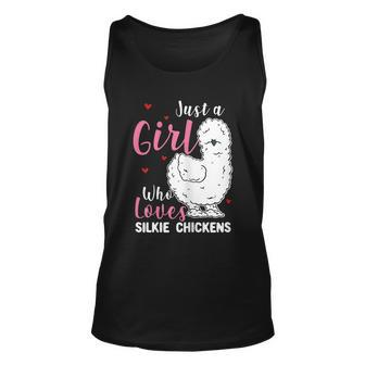 Silkie Chicken Girl Who Loves Silkie Chickens Unisex Tank Top - Thegiftio UK