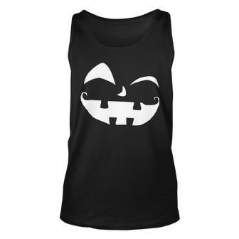 Silly Jack O Lantern Face Tshirt Unisex Tank Top - Monsterry