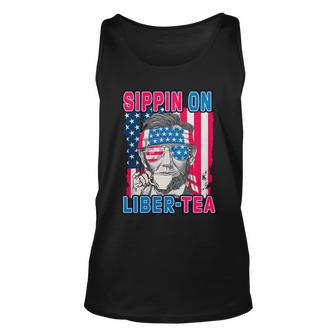 Sippin On Liberty 4Th Of July Abraham Lincoln Unisex Tank Top - Monsterry