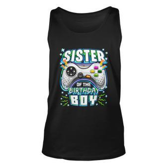 Sister Of The Birthday Boy Matching Video Gamer Party Unisex Tank Top - Monsterry