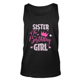 Sister Of The Birthday Girl Funny Cute Pink Unisex Tank Top - Monsterry DE
