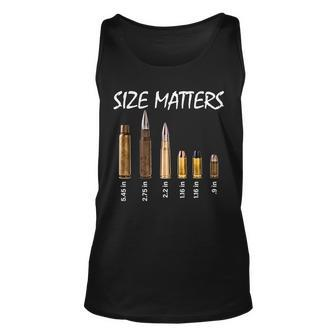 Size Matters Guns And Bullets Tshirt Unisex Tank Top - Monsterry