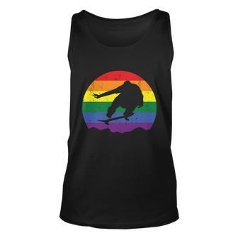 Skateboarding Lgbt Gay Pride Lesbian Bisexual Ally Quote Unisex Tank Top - Monsterry