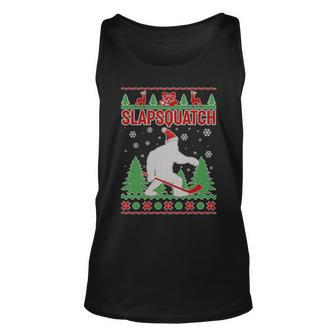 Slapsquatch Ugly Christmas Sweater Bigfoot Unisex Tank Top - Monsterry UK