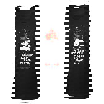 Sleepy Gnome Buffalo Plaid Matching Family Christmas Pajama Men Women Tank Top Graphic Print Unisex - Thegiftio