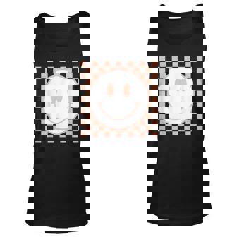 Smile Face Checker Pattern Retro Vintage Chess Lover Men Women Tank Top Graphic Print Unisex - Thegiftio