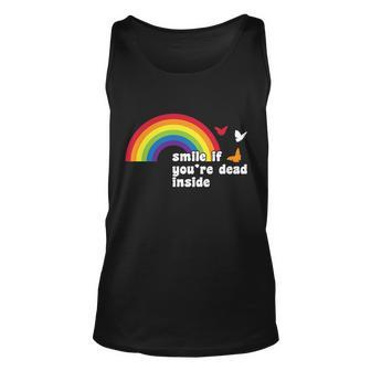 Smile If Youre Dead Inside Tshirt Unisex Tank Top - Monsterry