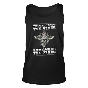 Smoke The Tires Unisex Tank Top - Seseable