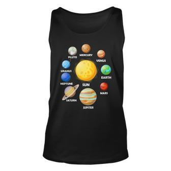 Solar System Planets Tshirt Unisex Tank Top - Monsterry CA