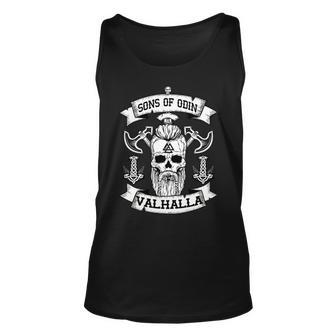 Sons Of Odin Valhalla Unisex Tank Top - Monsterry