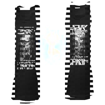 Sorry Thinking About Hunting Back Design Unisex Tank Top - Thegiftio