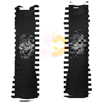 Sorta Sweet Sorta Spooky Pumpkin Flowers Halloween Unisex Tank Top - Seseable