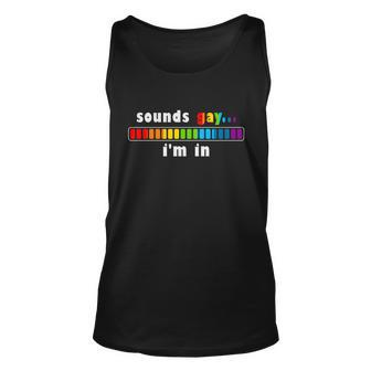 Sounds Gay Im In Rainbow Lgbt Ally Flag Gay Pride Month Graphic Design Printed Casual Daily Basic Unisex Tank Top - Thegiftio UK