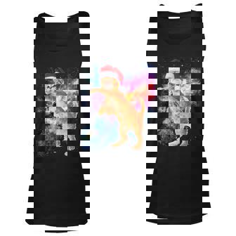 Space Christmas Cat Santa Kitty Unisex Tank Top - Thegiftio UK