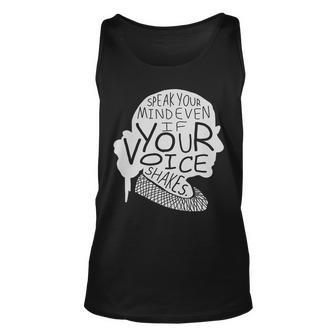 Speak Your Mind Even If Your Voice Shakes V2 Unisex Tank Top - Monsterry CA