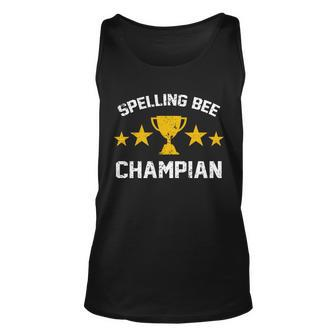 Spelling Bee Champian Funny Unisex Tank Top - Monsterry
