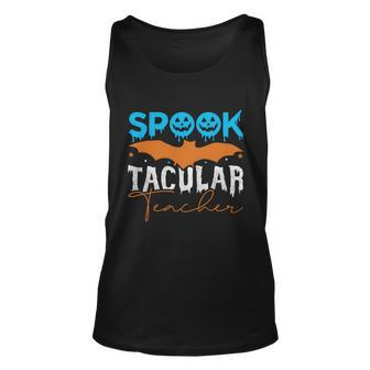 Spook Tacular Teacher Halloween Quote V2 Unisex Tank Top - Monsterry AU