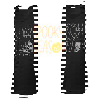 Spooky Season Cute Halloween Fall Season Unisex Tank Top - Seseable