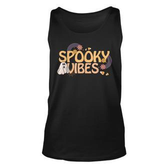 Spooky Vibes Cute Retro Pattern Halloween Costume Men Women Tank Top Graphic Print Unisex - Thegiftio UK