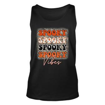 Spooky Vibes Leopard Easy Diy Halloween Costume Retro Unisex Tank Top - Seseable