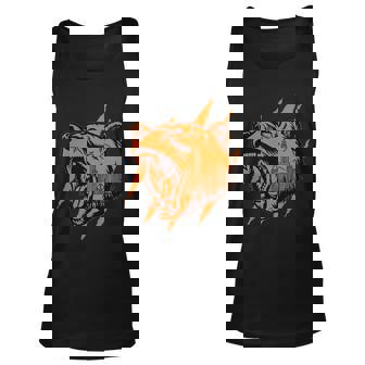 Sporty Chicago Skyline Roaring Bear Unisex Tank Top - Thegiftio
