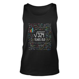 Square Root Of 324 18Th Birthday 18 Year Old Funny Gift Math Bday Cute Gift Unisex Tank Top - Monsterry AU