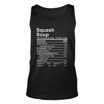 Squash Soup Nutrition Facts Label Unisex Tank Top - Monsterry